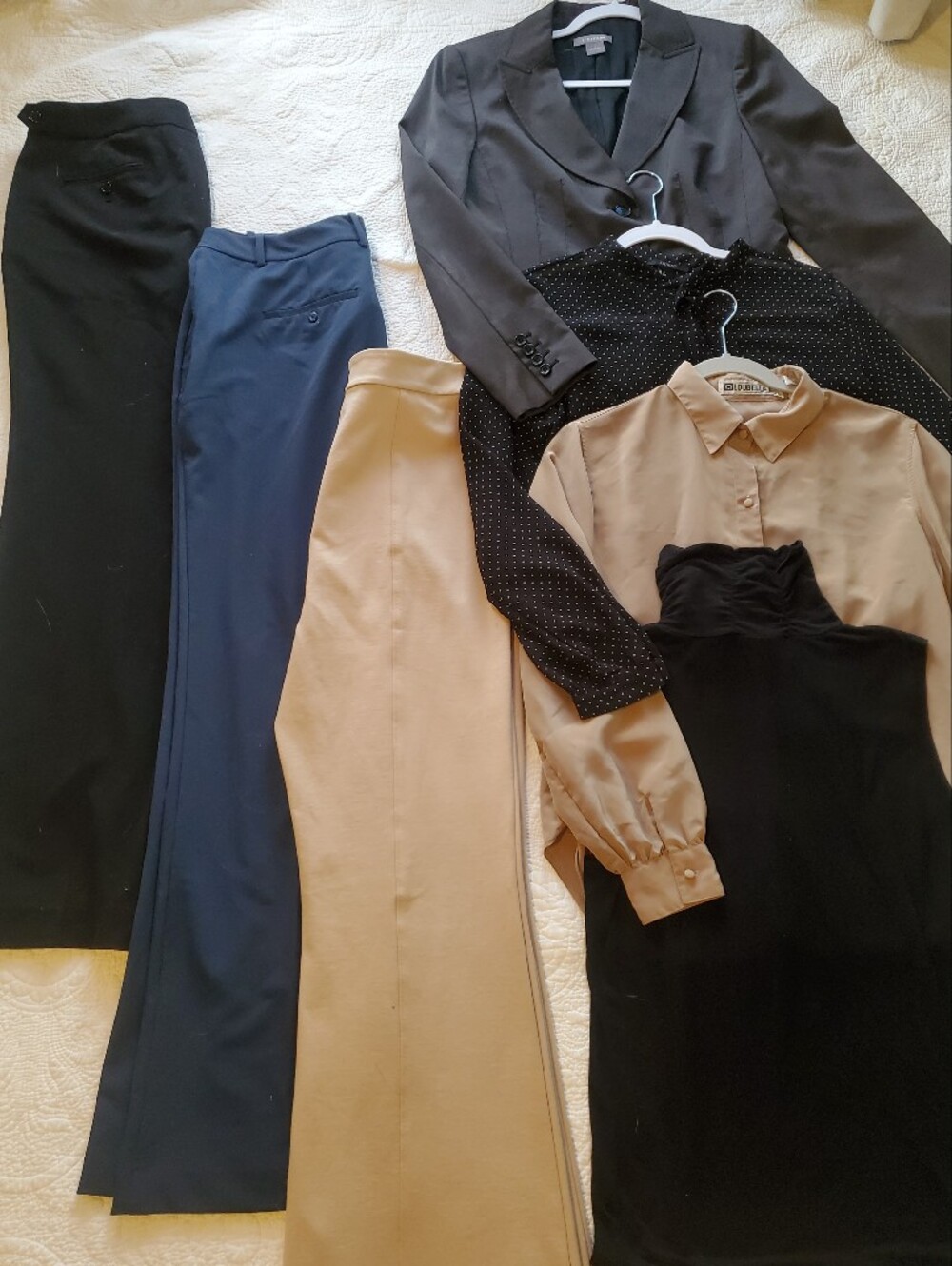 Lot X 7 Work Office Trouser Pants Blazer Button Up Shirts Blouses Bundle Set